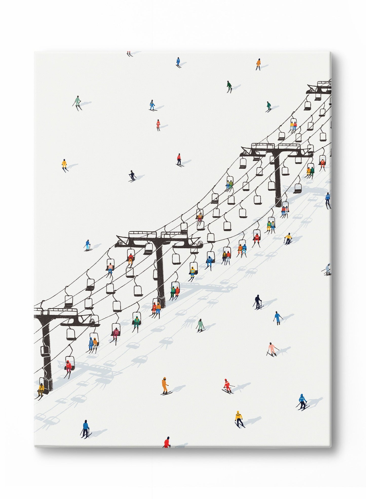 Crowd Skiing, Poster